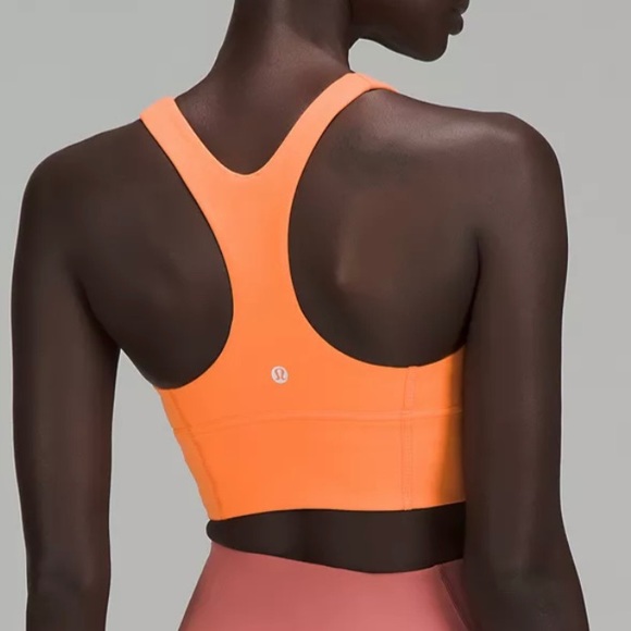 Lululemon Wunder Train Longline Bra Orange Frappe - Picture 5 of 6
